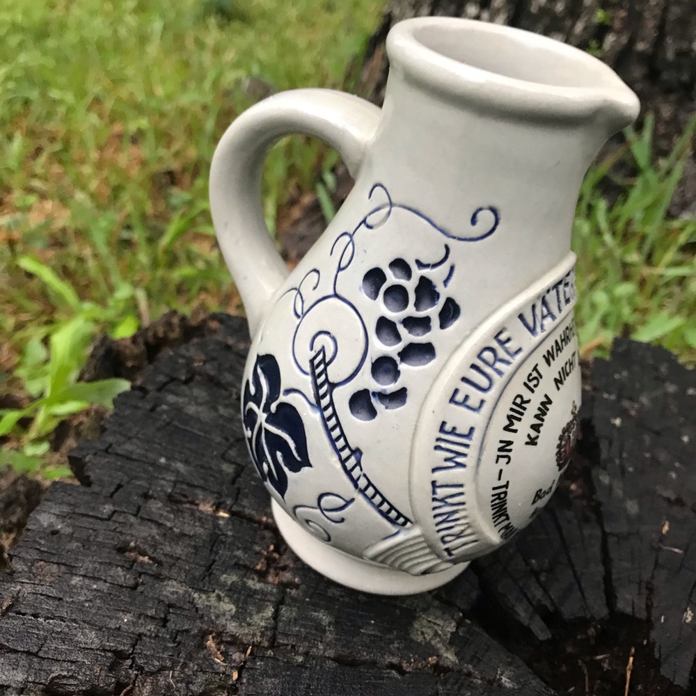 Vintage German Ceramic Wine Decanter - Picture 2 of 7